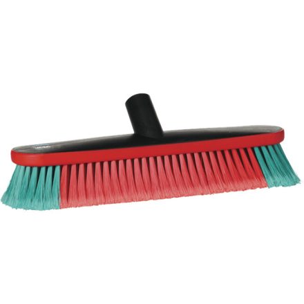 Autómosó kefe Fekete, habosított polipropilén test, piros/zöld nylon szálak, gumiszegéllyel. 80x370 mm 